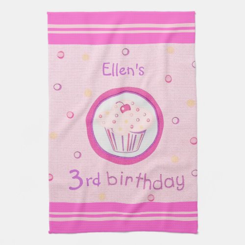 Pink Cupcake Towel