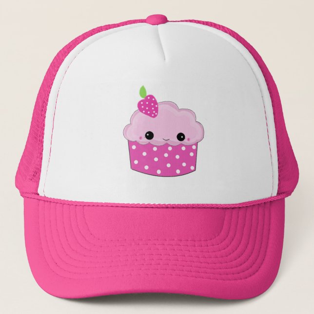 Pink Cupcake Trucker Hat (Front)