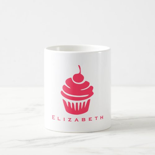 Pink Cupcake with Cherry On Top Coffee Mug