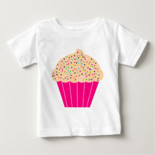 Pink Cupcake with Sprinkles Baby T-Shirt