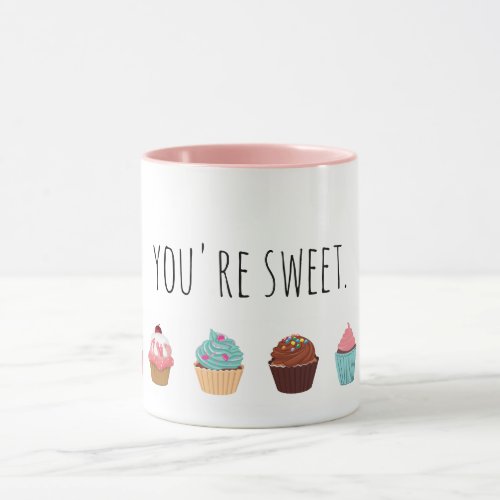 Pink Cupcake Youre Sweet Mug
