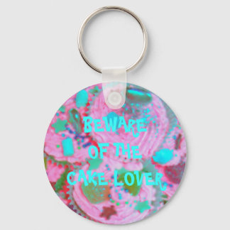Pink Cupcakes 'cake lover' keychain