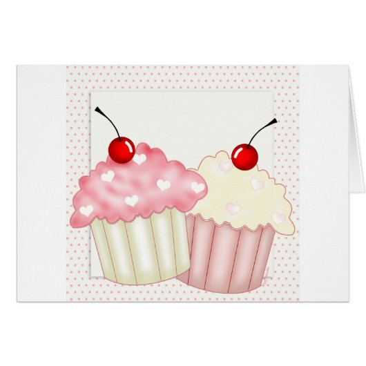 Pink Cupcakes Cards (Front Horizontal)