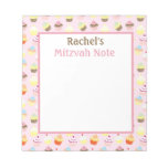 Pink Cupcakes Mitzvah Note Girls Notepad
