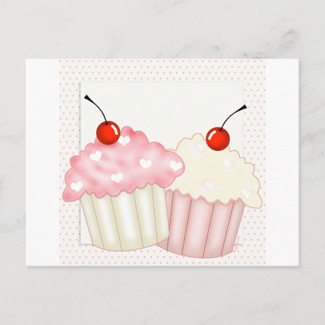Pink Cupcakes Postcard (Front)