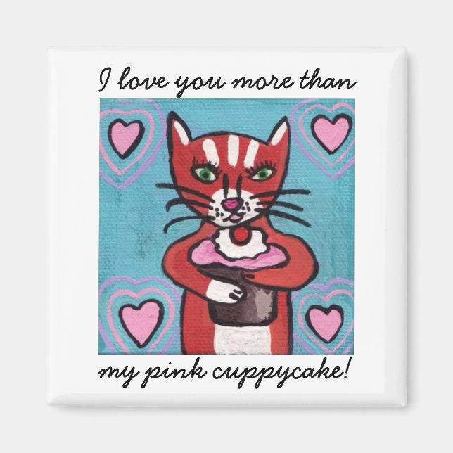 Pink Cuppycake Magnet (Front)