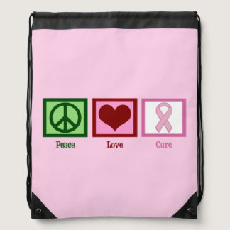 Pink Cure Drawstring Bag