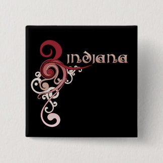 Pink Curly Swirl Indiana Button Dark