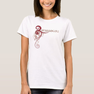 Pink Curly Swirl Missouri T-Shirt