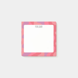 Pink Curves CUSTOM Chic Monogram Personalized Post-it Notes