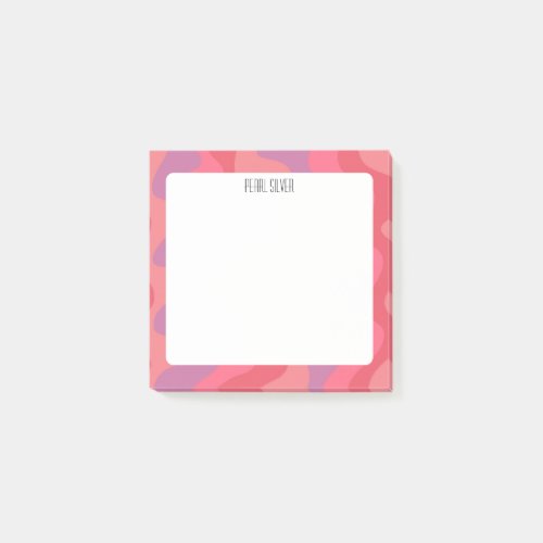 Pink Curves CUSTOM Chic Monogram Personalized Post_it Notes