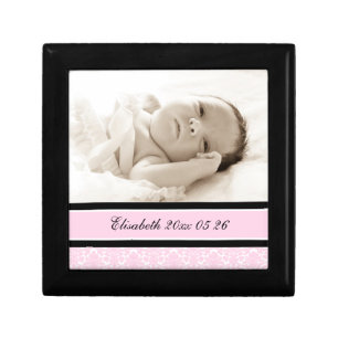 Pink Custom Baby Photo Keepsake Giftbox Gift Box