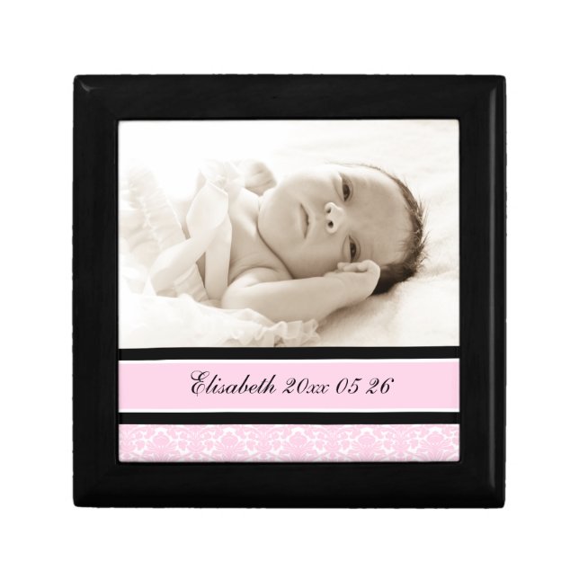 Pink Custom Baby Photo Keepsake Giftbox Gift Box (Front)