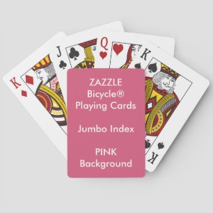PINK Custom Bicycle® Jumbo Index Playing Cards