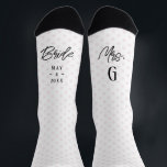 Pink Custom Bride Photo Socks<br><div class="desc">Sweet and girly,  but also modern. Customize and take a cute pic! Also a great little surprise to wear for your honeymoon.</div>