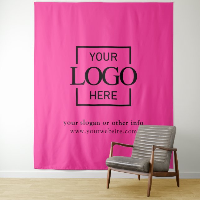 Pink Custom Business Logo Corporate Event Backdrop (In Situ)