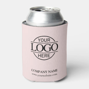 Pink Custom Business Logo Double Sided Promotional Can Cooler