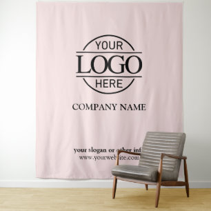 Pink Custom Business Logo Trade Show Backdrop