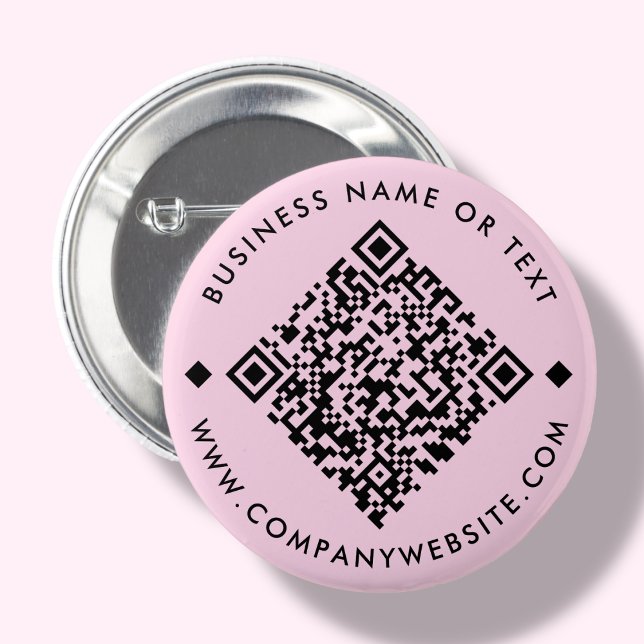 Pink | Custom Business QR Code Button (Creator Uploaded)