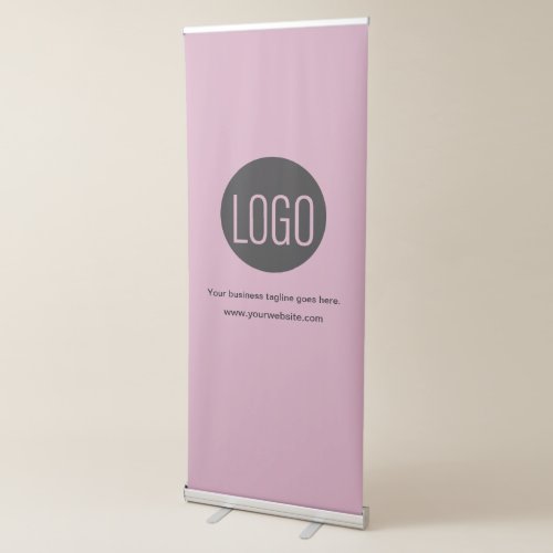 Pink Custom Company logo here Retractable Banner