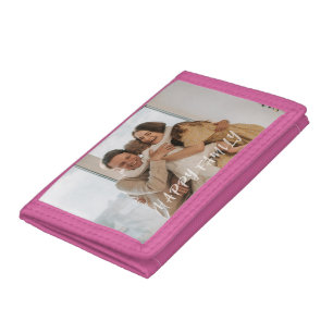 Pink Custom Family Photo Wallet – Personalized Gif