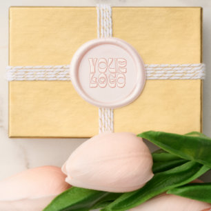 Pink Custom Logo Simple Promo Wax Seal Sticker