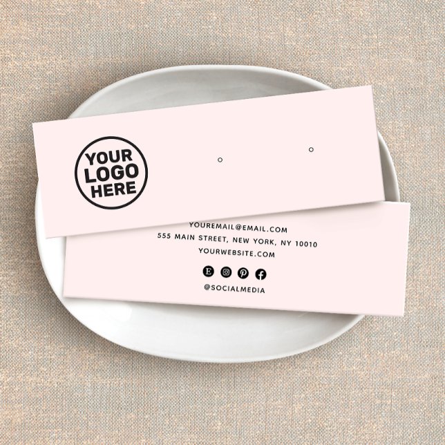 Pink Custom Logo Stud Earring Display Holder (Creator Uploaded)