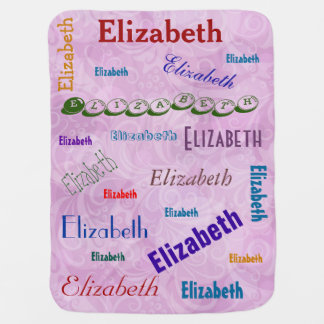 Pink Custom Long Name Fill in Baby's Name Receiving Blanket