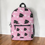 Pink Custom Love Paw Print Dog Lover Pet Photo Printed Backpack<br><div class="desc">Show off your love for your furry companion with the "Cute Custom Love Paw Print Dog Lover Pet Photo" design. This personalized product allows you to feature your favorite pet photo, creating a heartwarming tribute to your beloved dog. With an adorable paw print motif and customizable options, it's the perfect...</div>