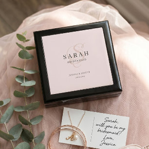 Pink Custom Monogram Bridesmaid Gift Box