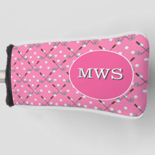 Pink Custom Monogram Golf Putter Head Cover