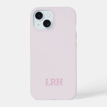 Pink Custom Monogram Modern Layered Initials