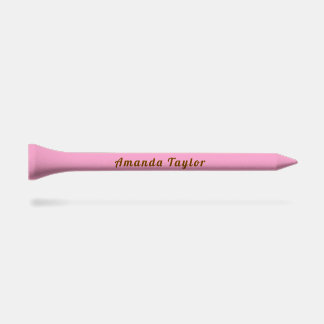 Pink Custom Name Design | Elegant Personalized  Golf Tees