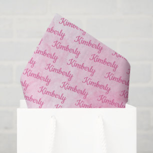 Pink Custom Name Personalized Tissue Paper