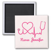 Mental Health Nursing-Not for Wimps+Nurse Cap/Pink Magnet, Zazzle