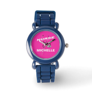 PINK Custom Nurse Name Watch