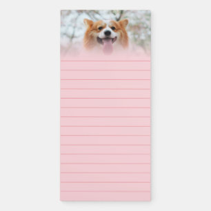 Pink Custom Pet Photo Lined Magnetic Notepad