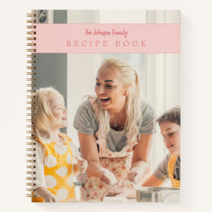 Pink Custom Photo Family Recipe Book