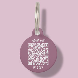 Pink Custom QR Code | Scan Pet ID Tag