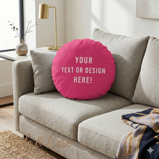 Pink Custom Round Pillows – Unique & Stylish (Pink Custom Round Pillows – Unique & Stylish)