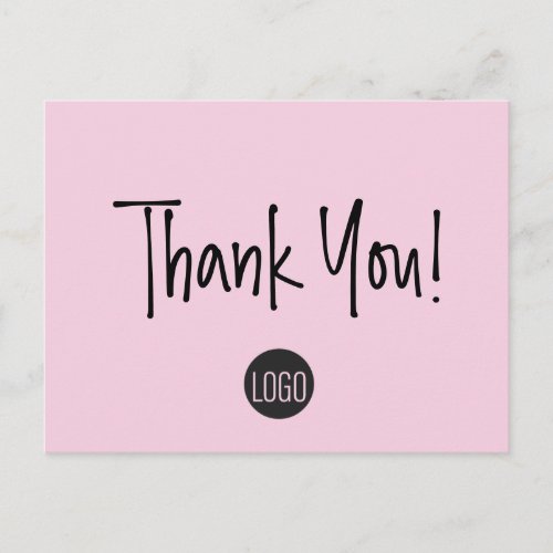 Pink Customer Appreciation Business template  Postcard