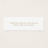 Pink Customer Discount Loyalty Coupon Salon Spa (Back)