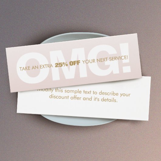 Pink Customer Discount Loyalty Coupon Salon Spa