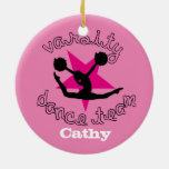Pink Customizeable Dance Team Ornament at Zazzle