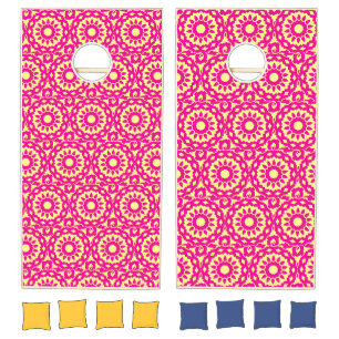 PINK CUT OUT FIESTA DESIGN CORN HOLE SET