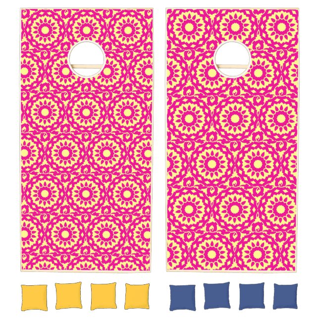 PINK CUT OUT FIESTA DESIGN CORN HOLE SET (Set)