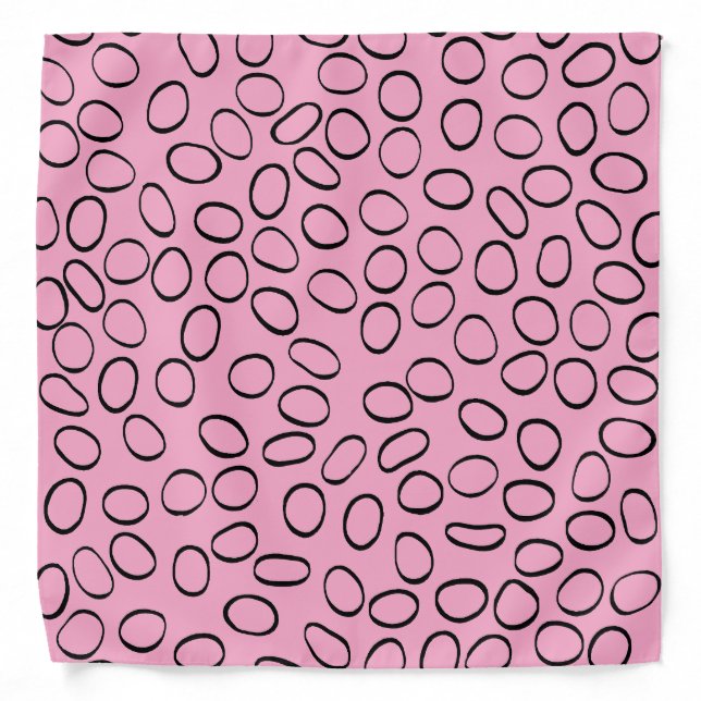 Pink Cute Abstract Pattern Cool Bandana (Front)
