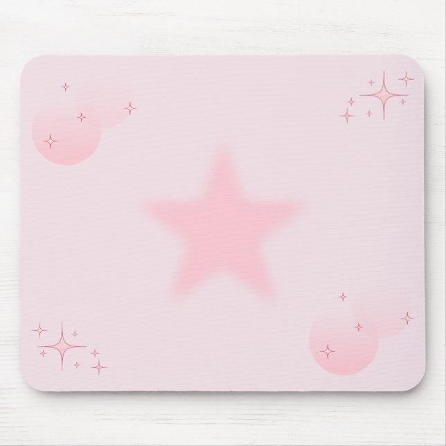 Pink Cute Aesthetic Sparkle  Mouse Pad (Front)