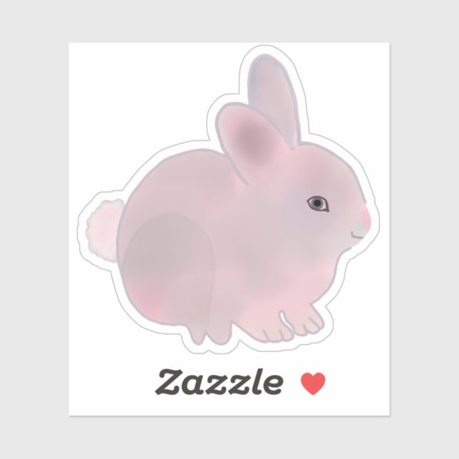 Pink Cute Bunny Rabbit  Sticker (Sheet)