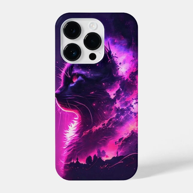 Pink Cute Cat iPhone Case (Back)